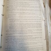 A photograph of a page from The Edinburgh Construction Company building and legal agreements from 1905
